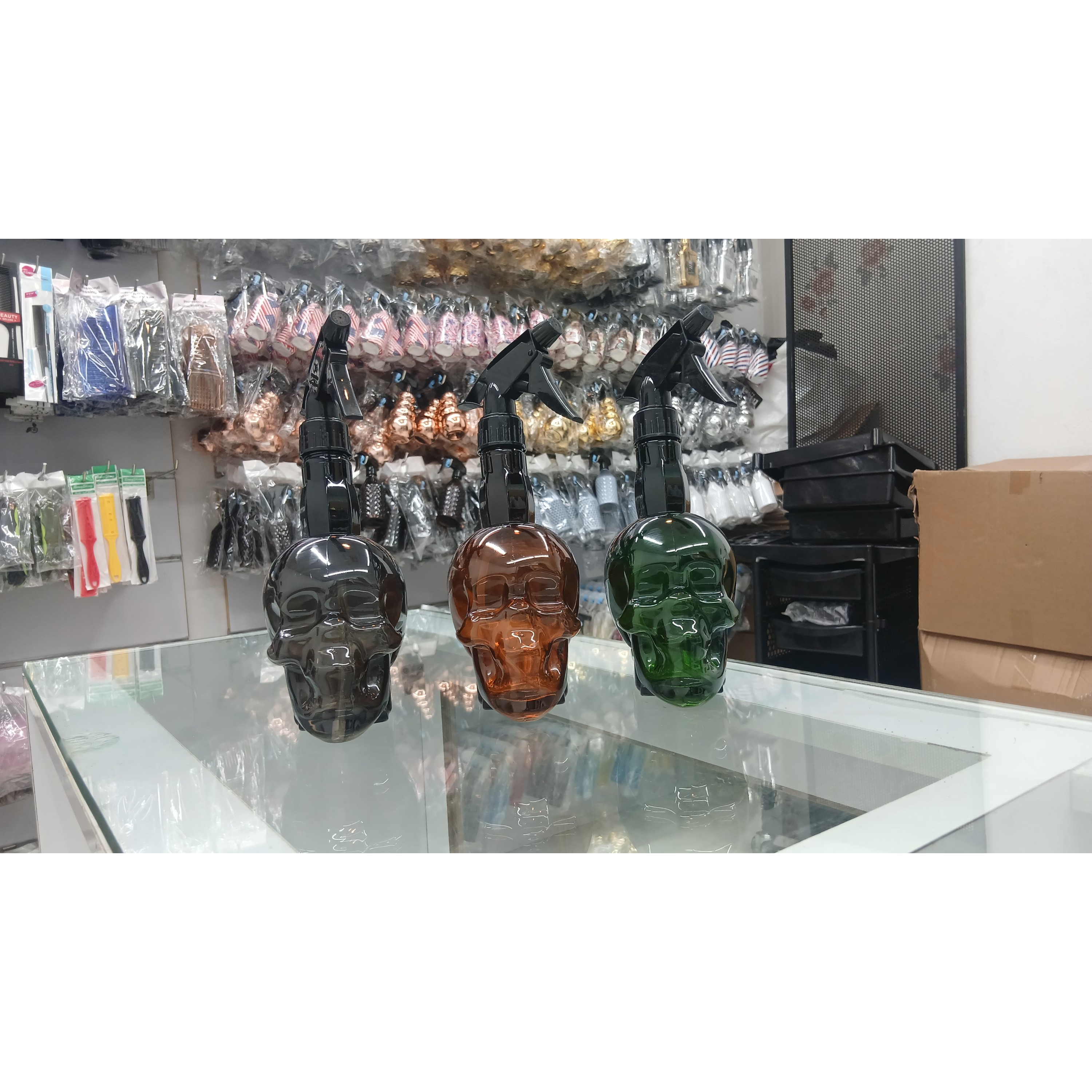 آبپاش مو طرح جمجمه بطری آبپاش آرایشگاهی و پیرایشگاهی